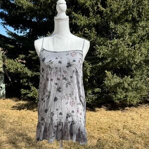 Floral Print Women's Camisole in Gray